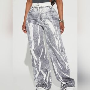 Wide leg grey pants